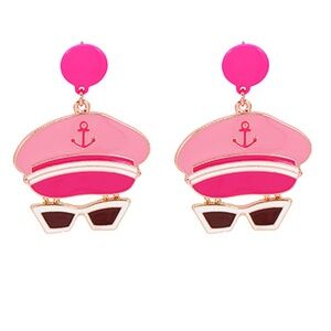 Girly Sailor Hat Earrings